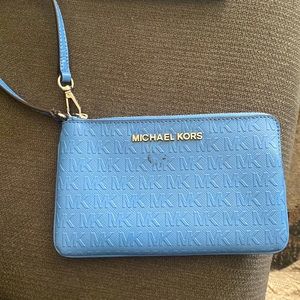 Light blue Michael kors wrist wallet